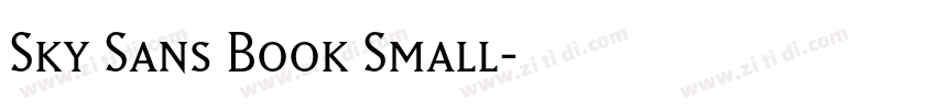 Sky Sans Book Small字体转换